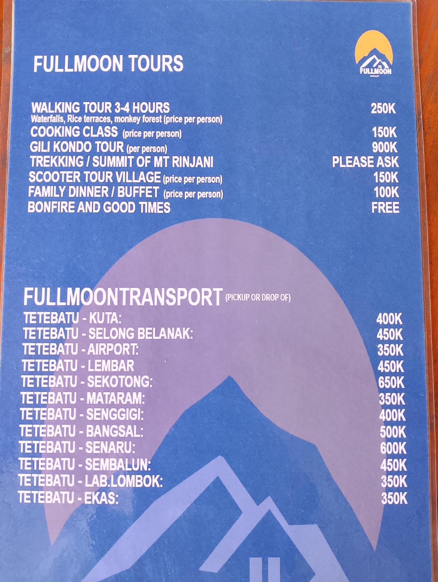 Tetebatu Fullmoon Otel Dış mekan fotoğraf